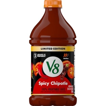 V8 Spicy Chipotle 100% Vegetable Juice for Bold Flavor Cravings