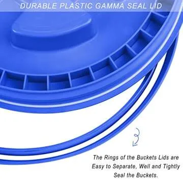 Aodaer 4 Seal Lids for 5 Gallon Buckets in Mixed Colors