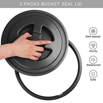 Aodaer 4 Seal Lids for 5 Gallon Buckets in Mixed Colors