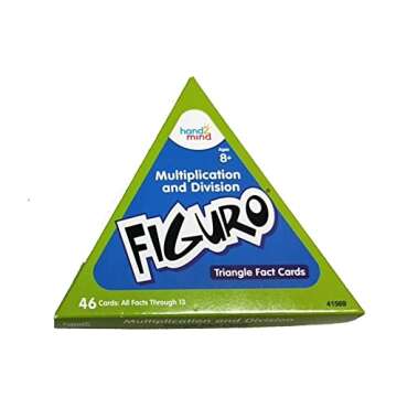 hand2mind Figuro Fact Family Math Cards, Multiplication/Division Self-Checking Math Practice Cards, ...