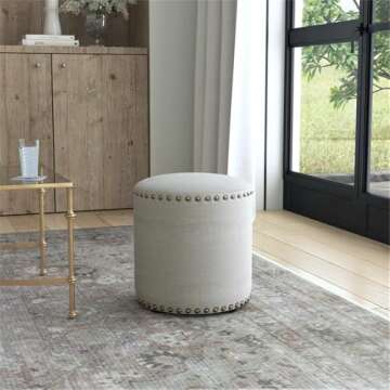 Hillsdale Gray Vanity Stool - Stylish & Versatile Seating