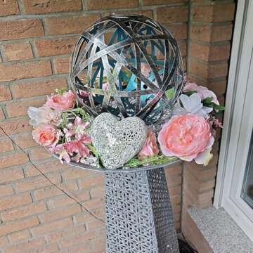 Blush Peony Flowers, OrgMemory Rose Flower Vine, Light Pink Flower Garland, 6' Floral Garland for Wedding Decor Home Table Runner Mantle Decoration (Pink Peony Garland)