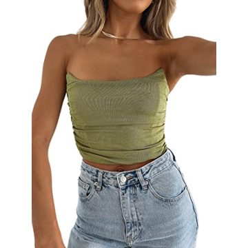 Chic Remidoo Strapless Crop Top - Fashion Forward Women