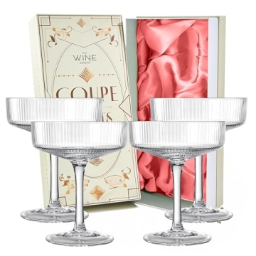 Vintage Art Deco Coupe Glasses for Elegant Cocktails