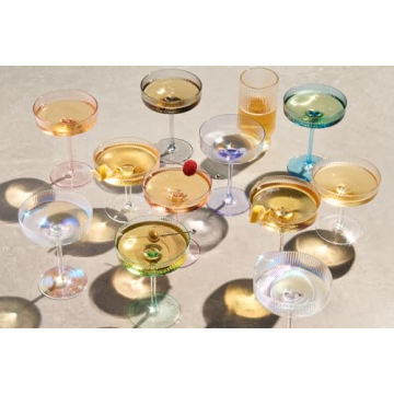 Vintage Art Deco Coupe Glasses for Elegant Cocktails