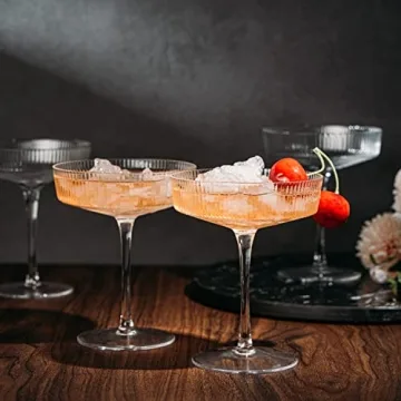 Vintage Art Deco Coupe Glasses for Elegant Cocktails