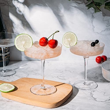 Vintage Art Deco Coupe Glasses for Elegant Cocktails