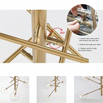 KCO Lighting Modern Sputnik Chandelier Clear Glass Design