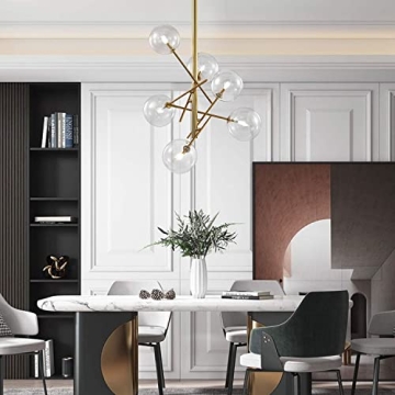 KCO Lighting Modern Sputnik Chandelier Clear Glass Design