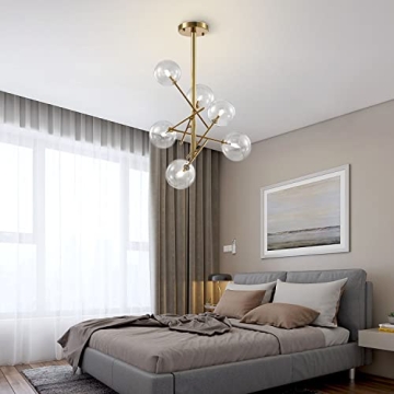 KCO Lighting Modern Sputnik Chandelier Clear Glass Design
