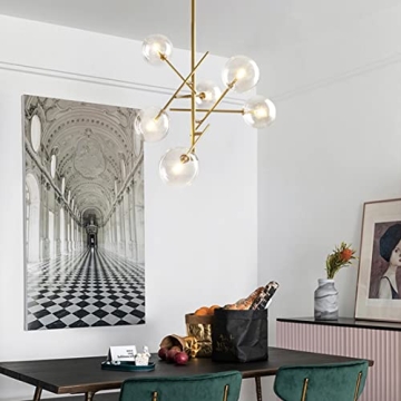 KCO Lighting Modern Sputnik Chandelier Clear Glass Design