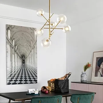 KCO Lighting Modern Sputnik Chandelier Clear Glass Design