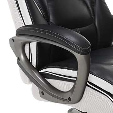 Serta Lautner Executive Office Chair Black & White Ergonomic