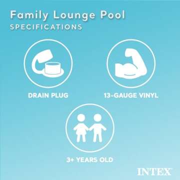 Intex Swim Center Inflatable Family Lounge Pool - 156 Gallons