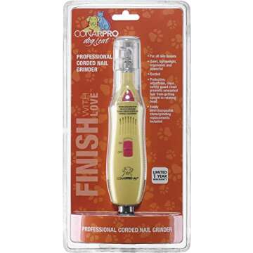 CONAIRPRO dog & cat Nail Grinder for Professional Grooming At-Home with Attachments Included