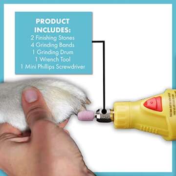 CONAIRPRO dog & cat Nail Grinder for Professional Grooming At-Home with Attachments Included