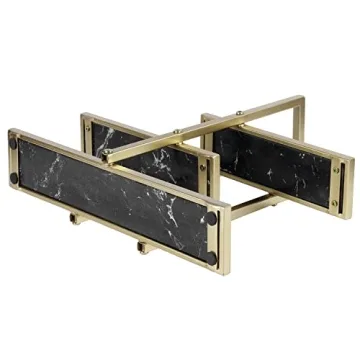 Elegant MyGift 3 Tier Marble Serving Stand