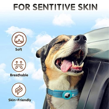 Reflective AirTag Dog Collar for Small Medium Large Dogs