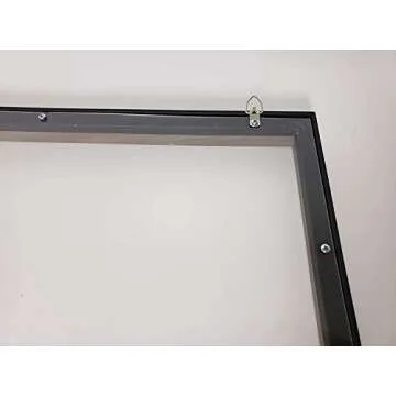 Amanti Art Hanging Plastic Shield for Cashier, Clerk, Receptionist Framed Sneeze Guard, 40x32, Sylvie greywash