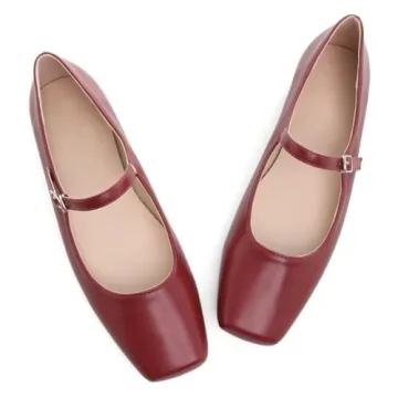 Women's Retro Square Toe Mary Jane Flats Comfortable Stylish
