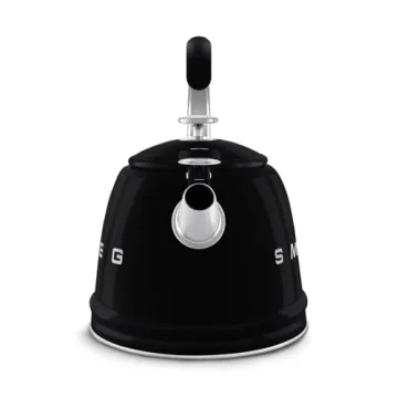 SMEG Retro Stovetop Whistling Kettle 2.4Q in Black