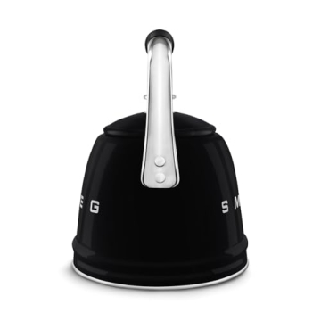 SMEG Retro Stovetop Whistling Kettle 2.4Q in Black