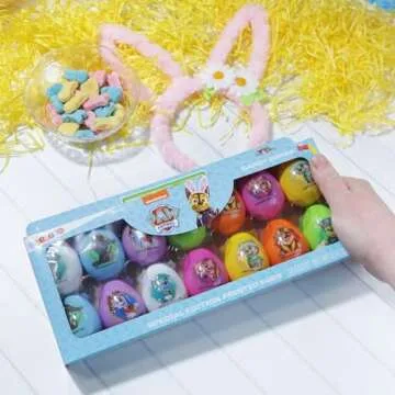 Galerie Paw Patrol Easter Eggs, Candy Filled for Egg Hunts and Party Favors, 14 Count (Light Blue)