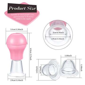 Frienda 4 Pieces Nipple Sucker Nipple Corrector Nipple Puller Women Breastfeeding Flat Inverted Nipp...