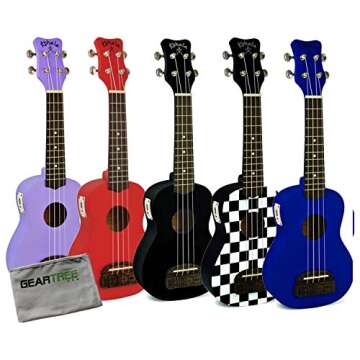 Kohala Uke KT-ST Tiki Educator 5-Pack Soprano Ukulele Bundle w/Cloth