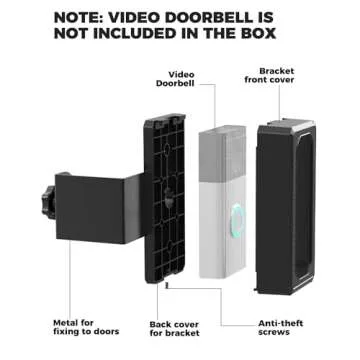 KMOUANTS Anti-Theft Doorbell Mount Compatible with Blink/Ring Wireless Video Doorbell and Battery doorbell Plus/Pro, No Drill Ring Doorbell Mount Holder Accessories for Houses, Apartments