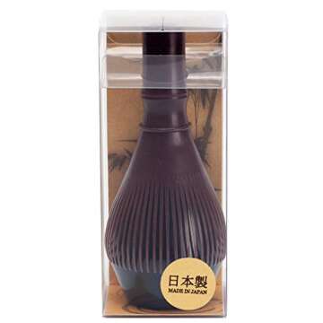 Matcha Tea Whisk Made of Dishwasher Safe Polypropylene Plastic Fugetsu Chasen Made in Japan [Brown]
