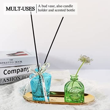 Colored Glass Bud Vase Set of 10 for Events and Gifts