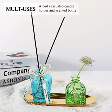 Colored Glass Bud Vase Set of 10 for Events and Gifts