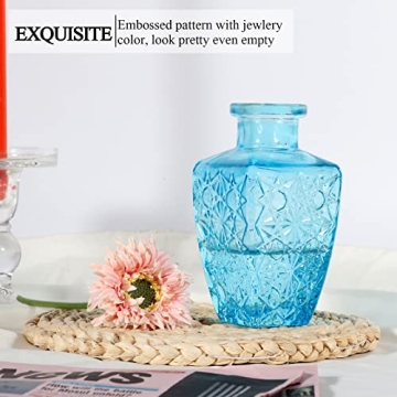 Colored Glass Bud Vase Set of 10 for Events and Gifts