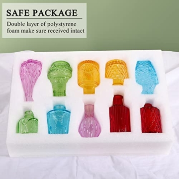 Colored Glass Bud Vase Set of 10 for Events and Gifts