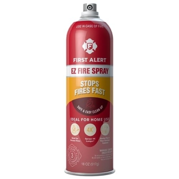 First Alert EZ Fire Spray - 18 Ounce Portable Fire Extinguisher for Every Vehicle and Home