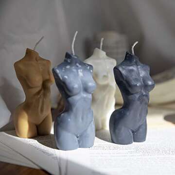 Scented Woman Torso Candle | 100% Natural Soy Wax | Gifts for Women or Men | Hand Poured Aromatherapy Candles for Home || Handmade in the USA