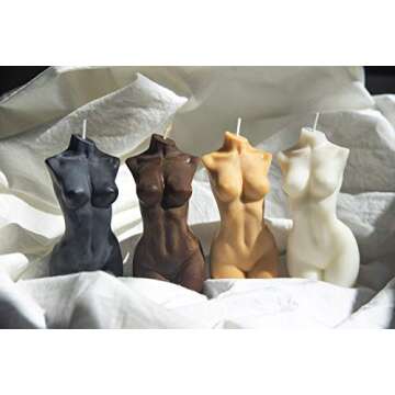 Scented Woman Torso Candle | 100% Natural Soy Wax | Gifts for Women or Men | Hand Poured Aromatherapy Candles for Home || Handmade in the USA