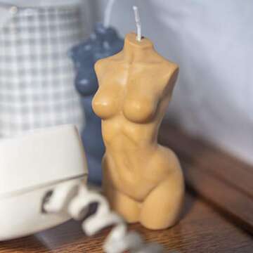 Scented Woman Torso Candle | 100% Natural Soy Wax | Gifts for Women or Men | Hand Poured Aromatherapy Candles for Home || Handmade in the USA