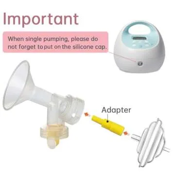 PumpMom Backflow Adapter for Spectra S1, Spectra S2 Pump to Use Most Medela Flanges and Bottles; Connects Between Medela Breastshield and Spectra Backflow Protector (Pumpmom Flange Adapter)