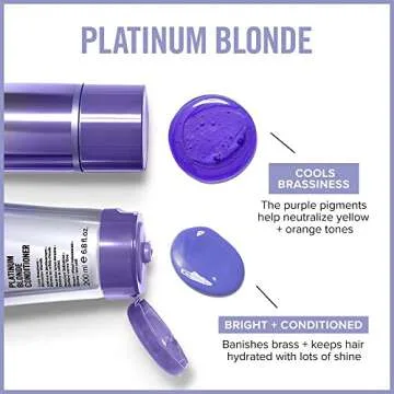 Paul Mitchell Platinum Blonde Purple Conditioner, Cools Brassiness + Eliminates Warmth, For Color-Tr...