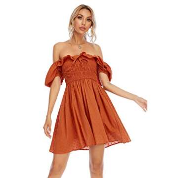 R.Vivimos Women’s Summer Floral Mini Dress for Casual Style