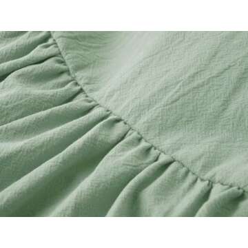 Dutebare Toddler Girls Cotton Linen Ruffle Dress for Summer