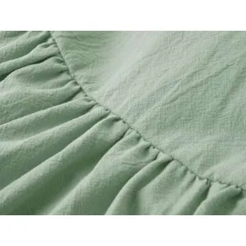 Dutebare Toddler Girls Cotton Linen Ruffle Dress for Summer