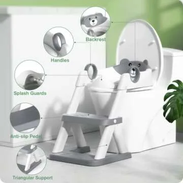 Rabb 1st Potty Training Seat - 2 in 1 Toddler Toilet Seat with Step Stool