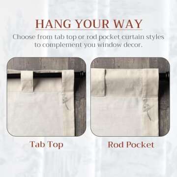 Maison d' Hermine 100% Cotton Curtain - 50"x96" Dove Grey Decorative Curtain - Aesthetic Curtains for Farmhouse, Kitchen & Bedroom - for Spring & Summer - Villette Collection