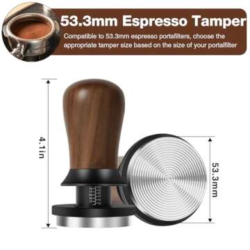 PUSEE 53.3mm Espresso Coffee Tamper - Premium Barista Coffee Tamper, Constant 30lb Calibrated Double...