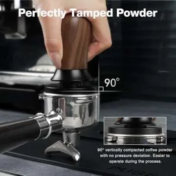 PUSEE 53.3mm Espresso Coffee Tamper - Premium Barista Coffee Tamper, Constant 30lb Calibrated Double Spring Stainless Steel Ground Espresso Tamper,Fits for All 54mm Portafilters,Espresso Accessories