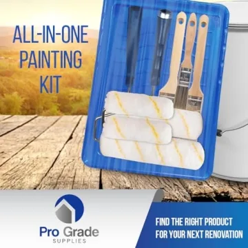 Pro Grade Paint Roller & Brush Set - 10 Piece Kit for All Uses