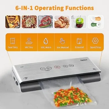 Gasbye Vacuum Sealer with 3 Modes and Easy Clean Features